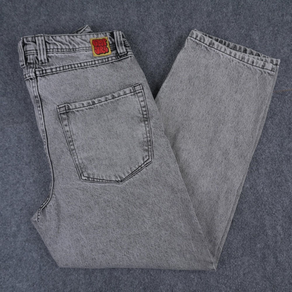 Empyre Baggy Jeans Mens 32 Grey Acid Wash Relaxed Fit Skate Streetwear Denim